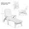 Costway Adjustable Folding Patio Chaise Deck Chair Lounger 5 Position Recliner w/ Wheels